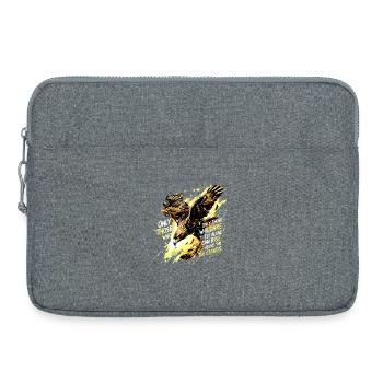 Fly Alone Eagle Quote Art - Laptoptasche 15" - Grau meliert - Vorne