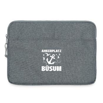 Nordsee Wattenmeer ANKERPLATZ BÜSUM Lustiges - Laptoptasche 15" - Grau meliert - Vorne