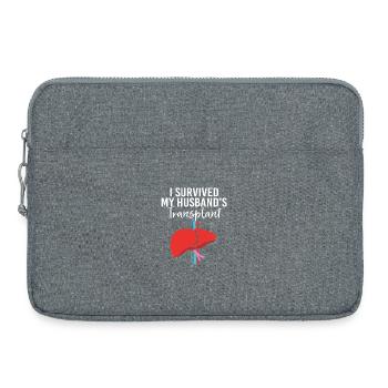 Leber Organspender Leberspende Organ Spender - Laptoptasche 15" - Grau meliert - Vorne