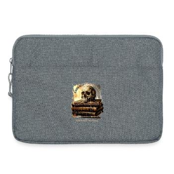 Dark Academia Bibliothèque Vintage Esthétique de Crânes - Sacoche pour ordinateur portable 15 pouces - gris chiné - Devant