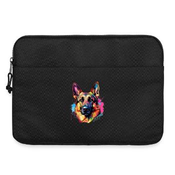 Lebendiger Deutscher Schäferhund Splash - Laptoptasche 15" - Schwarz - Vorne