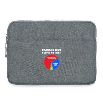 Gründe für Angelliebhaber und Fischer - Laptoptasche 15" - Grau meliert - Vorne