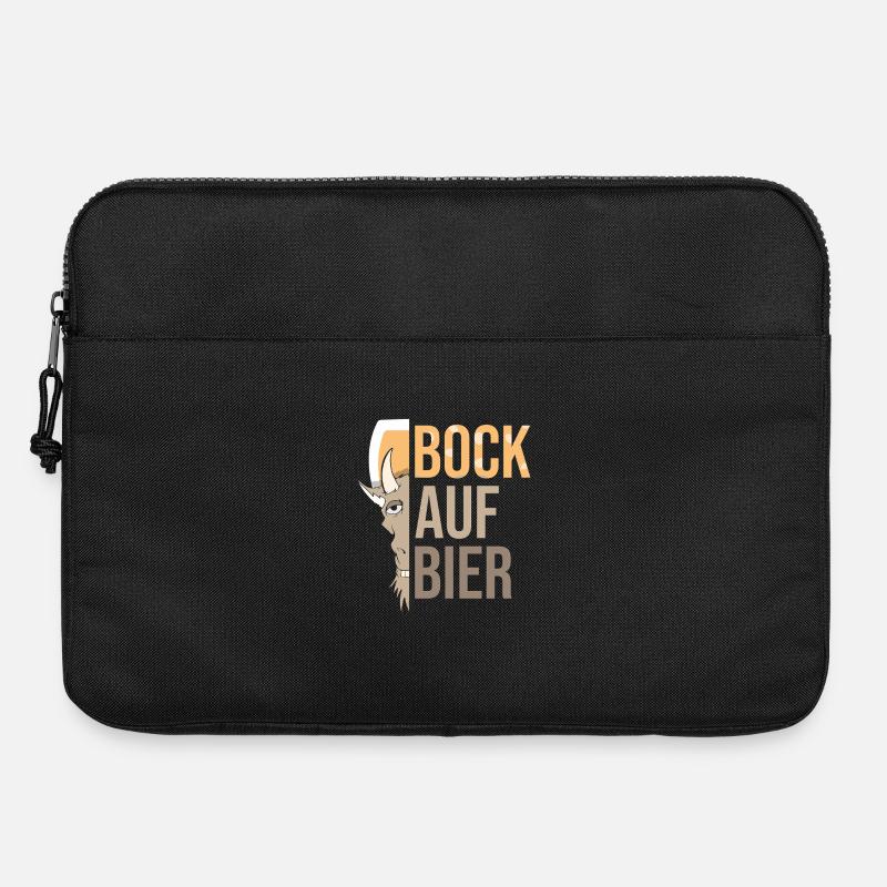 Bock auf Bier Biertrinker Ziege - Laptoptasche 15" - Schwarz