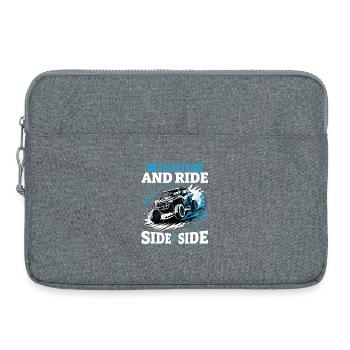 UTV Off Road 4 Wheeler Side by side - Laptoptasche 15" - Grau meliert - Vorne