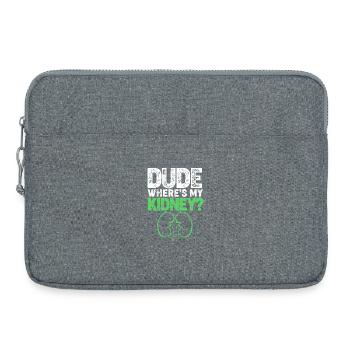 Nierenspender Transplantation Organspende - Laptoptasche 15" - Grau meliert - Vorne