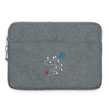 Adventure Trail Map Geocaching Graphic - Laptoptasche 15" - Grau meliert - Vorne