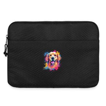 Splash Art Golden Retriever - Sacoche pour ordinateur portable 15 pouces - noir - Devant