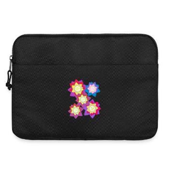 Mandala des Fleurs Fleurs en Fleurs - Sacoche pour ordinateur portable 15 pouces - noir - Devant