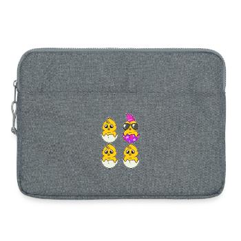 Cooles Punk Küken Sei Anders Lustiges Ostern Motiv - Laptoptasche 15" - Grau meliert - Vorne