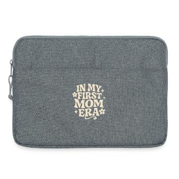 Erster Muttertag Mama Geschenkidee Familie Groovy - Laptoptasche 15" - Grau meliert - Vorne