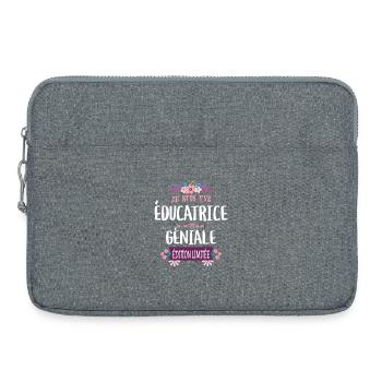 Éducatrice Géniale Édition Limitée - Sacoche pour ordinateur portable 15 pouces - gris chiné - Devant