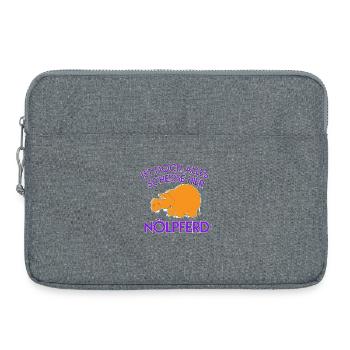 Pessimist Spruch Nörgler Lustiges Nilpferd - Laptoptasche 15" - Grau meliert - Vorne