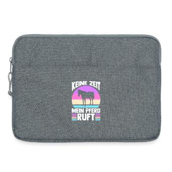 Reiten Pferdeliebhaber Reiterhof Pferde - Laptoptasche 15" - Grau meliert - Vorne