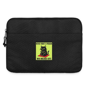Never trust cat haters - Laptop bag 15" - black - Front