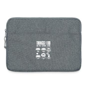 What I do in my free time: Funny Automec - Laptop bag 15" - heather grey - Front