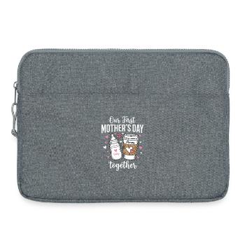 Premier cadeau de la fête des mères ensemble - Sacoche pour ordinateur portable 15 pouces - gris chiné - Devant
