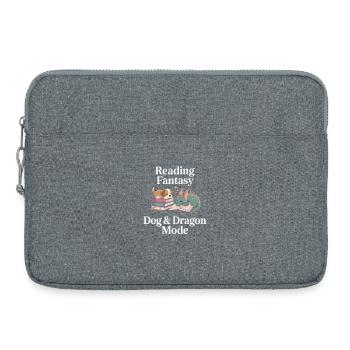 Livres de Dragons Fantastiques Dogs Lecteur de romans drôles - Sacoche pour ordinateur portable 15 pouces - gris chiné - Devant