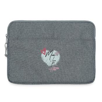 Amour maternel - Sacoche pour ordinateur portable 15 pouces - gris chiné - Devant