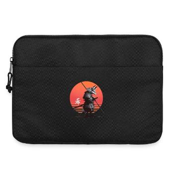 Samurai Fox Warrior at Sunset - Laptop bag 15" - black - Front