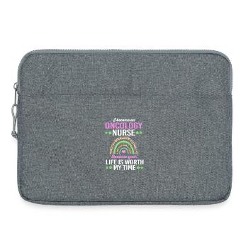 Childhood cancer Cancer survivor Cancer stinks - Laptop bag 15" - heather grey - Front