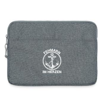 Ostsee FEHMARN IM HERZEN Fehmarn Souvenier - Laptoptasche 15" - Grau meliert - Vorne