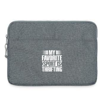 Magasin d’occasion : Mon sport préféré adore les friperies - Sacoche pour ordinateur portable 15 pouces - gris chiné - Devant