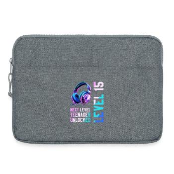 15. Geburtstag Junge Mädchen Teenager Level 15 - Laptoptasche 15" - Grau meliert - Vorne