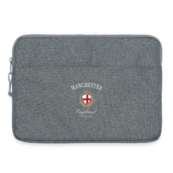 Couronne des armoiries de Manchester en Angleterre – Souvenir de voyage - Sacoche pour ordinateur portable 15 pouces - gris chiné - Devant