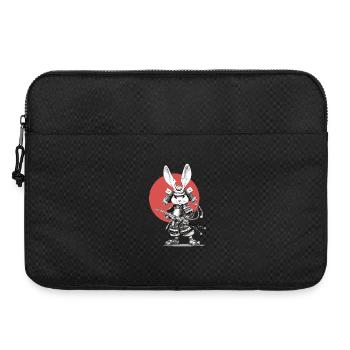 Samurai-Kaninchen in Rüstung mit Katana - Laptoptasche 15" - Schwarz - Vorne