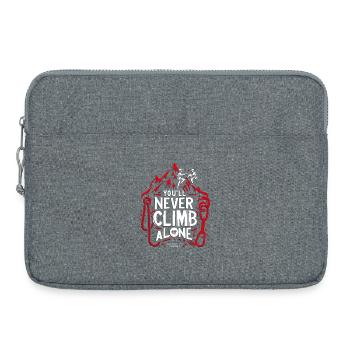 Du wirst niemals allein klettern - Laptoptasche 15" - Grau meliert - Vorne