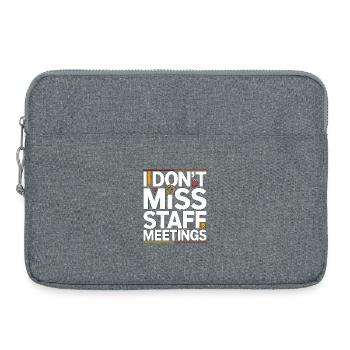 Retired Teacher I Don't Miss Staff Former Teacher - Laptop bag 15" - heather grey - Front