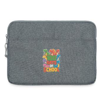 Dinos colorés à l’école 100 jours - Sacoche pour ordinateur portable 15 pouces - gris chiné - Devant