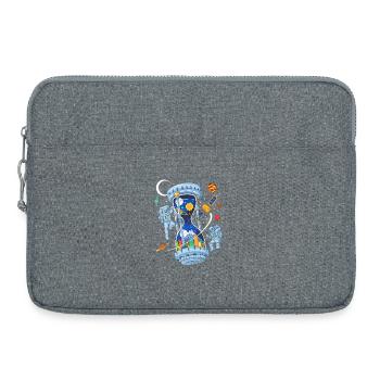 Weltraum-Sanduhr-Astronauten Galaxiezeit - Laptoptasche 15" - Grau meliert - Vorne