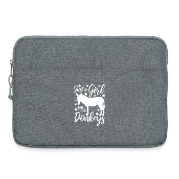 Just a Girl Who Loves Donkeys - Laptop bag 15" - heather grey - Front