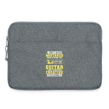 Guitar Creative Decisions Tee - Laptop bag 15" - heather grey - Front