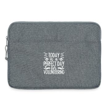 Citation d’un travailleur social aujourd’hui est une journée parfaite pour socialiser - Sacoche pour ordinateur portable 15 pouces - gris chiné - Devant