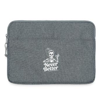 Coffee, coffee drinker, coffee drinker, funny - Laptop bag 15" - heather grey - Front