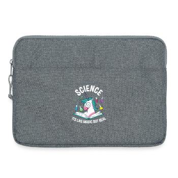 Einhorn-Labor: Wissenschaftsmagie real - Laptoptasche 15" - Grau meliert - Vorne