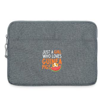 Juste une fille qui adore les cochons d’Inde - Sacoche pour ordinateur portable 15 pouces - gris chiné - Devant