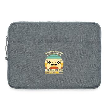 Levelaufstieg Retro-Controller Design - Laptoptasche 15" - Grau meliert - Vorne