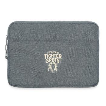 War schon enger | Schornsteinfeger Humor - Laptoptasche 15" - Grau meliert - Vorne