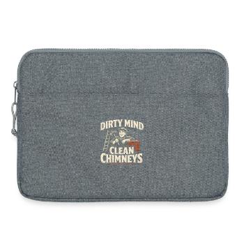 Dirty Thoughts | Chimney Sweep Humor - Laptop bag 15" - heather grey - Front