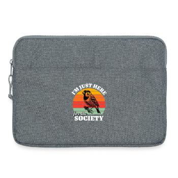 Lustige Japanisches Mövchen Sprüche - Laptoptasche 15" - Grau meliert - Vorne