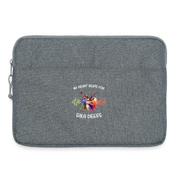 Sika Deer Heart Line - Sacoche pour ordinateur portable 15 pouces - gris chiné - Devant