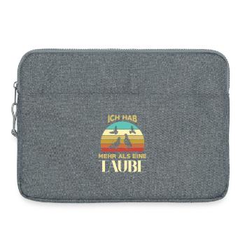 Taube Taubenzüchter Brieftaubensport Taubenverein - Laptoptasche 15" - Grau meliert - Vorne