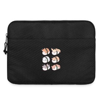 Kawaii Fox Sushi Nigiri Cute Sleeping Kitsune  - Laptop bag 15" - black - Front