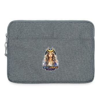 Moon Meditation, Moon Mindfulness, Spiritual - Laptop bag 15" - heather grey - Front