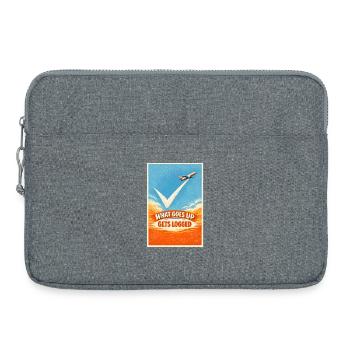 Ce qui monte est enregistré | Observateur d’avions - Sacoche pour ordinateur portable 15 pouces - gris chiné - Devant