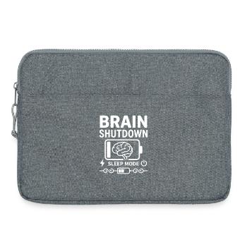 Brain Shutdown Sleep Mode Humor Battery Empty - Laptop bag 15" - heather grey - Front
