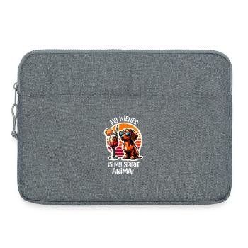 Dackel Cocktail - Laptoptasche 15" - Grau meliert - Vorne